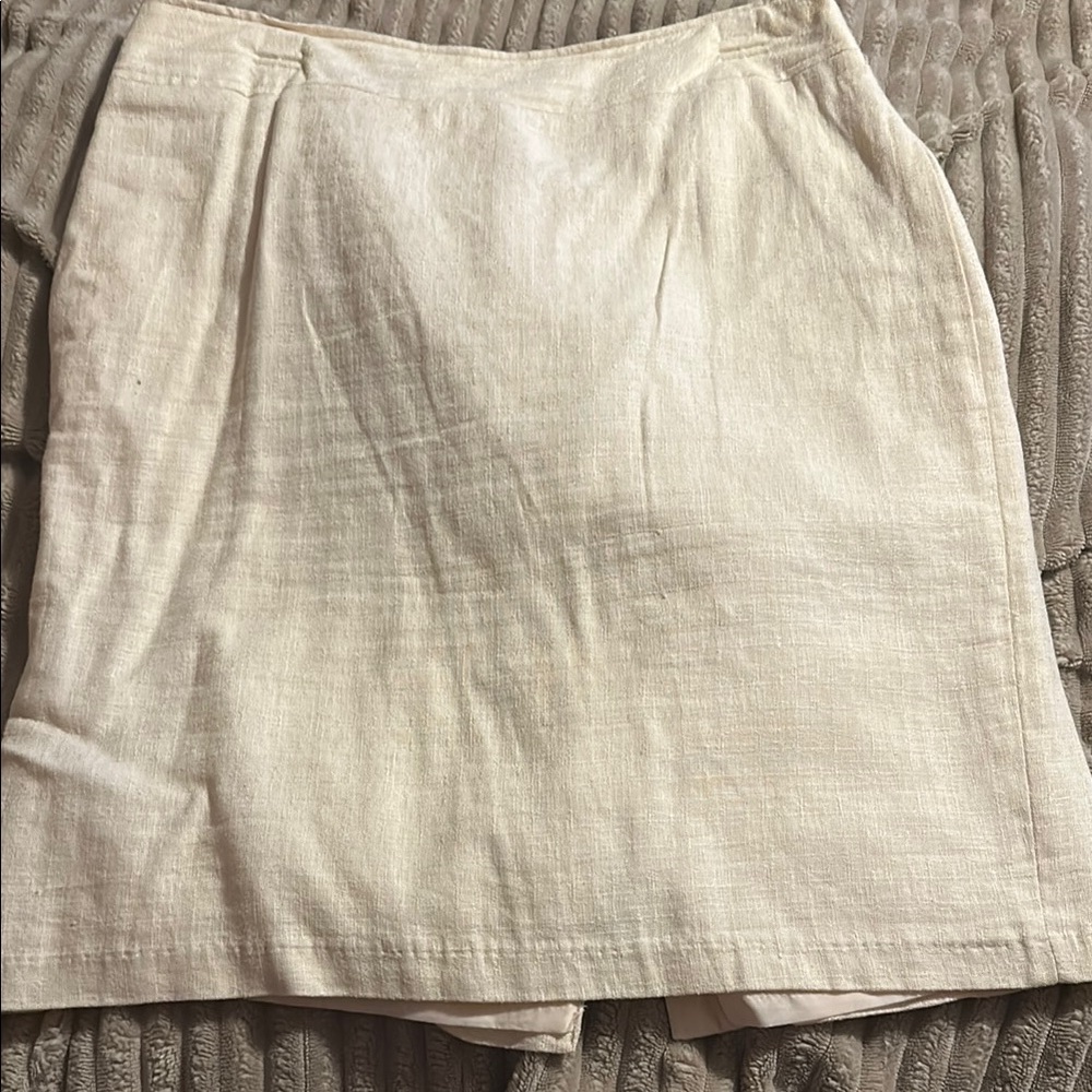 Cato Cream Mini Pencil Skirt for Casual Wear